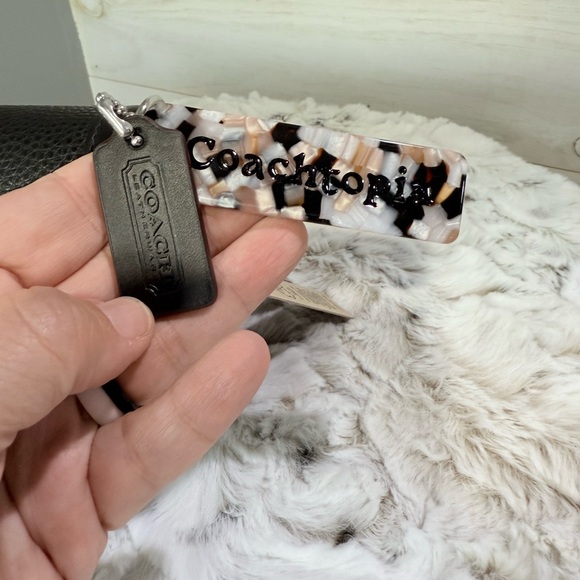 Coachtopia Wavy Dinky CK113 Black w/ Tortoise Chain with Dust Bag and Crossbody - Picture 7 of 13